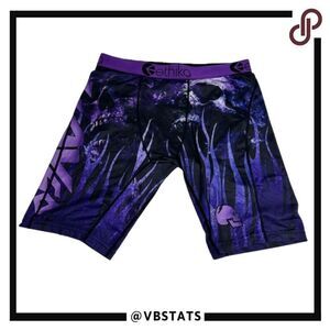 Ethika Large Purple and Black Graphic Design Boxer Briefs
